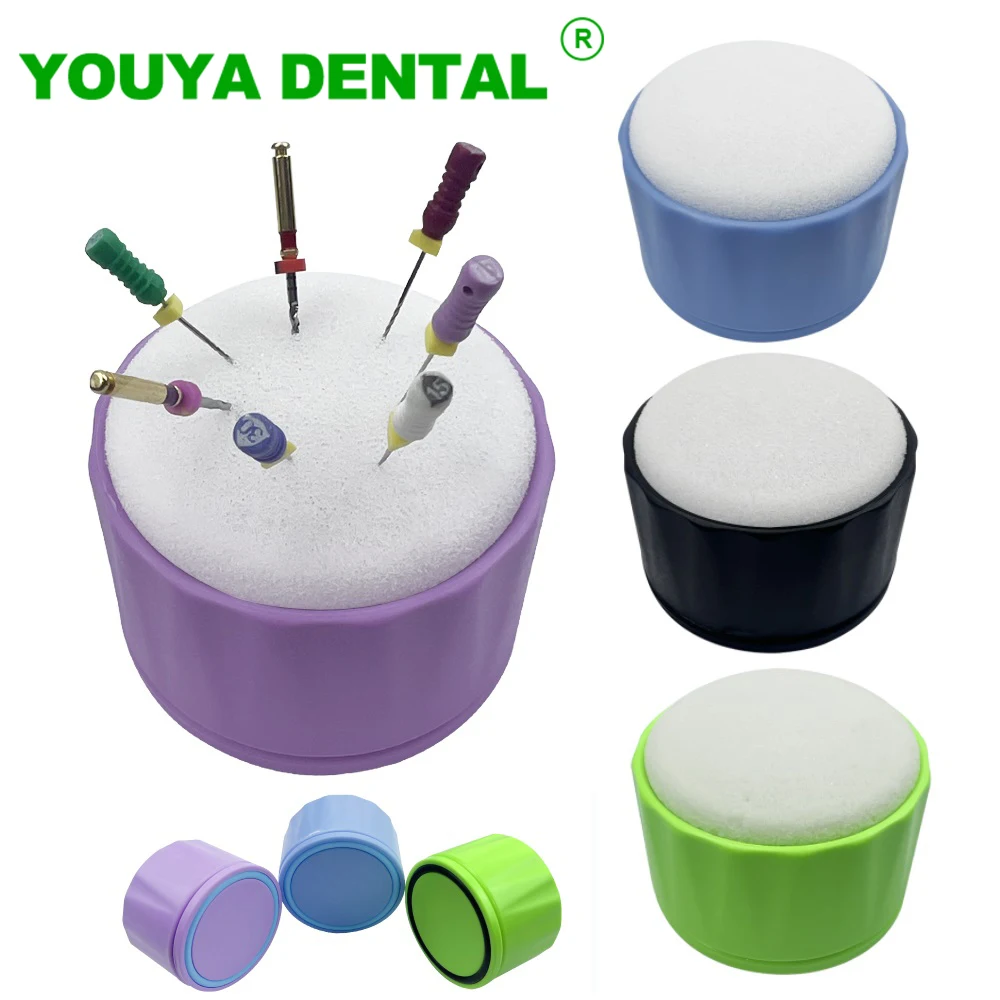 Dental Endodontic File Cleaning Tools Root Canal Reamer Washing Box Round Endo File Clean Stand Holder Dentist Lab Equipments