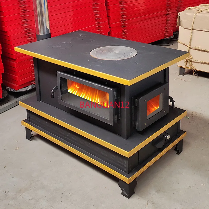 Household winter wood gas heating stove multi-functional firewood stove，Heating for 20-80 square meters