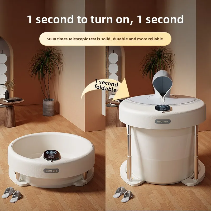 Jiashu Bath Bucket Adult Household Round Foldable Portable Bath Bucket Heating Constant Temperature Adult Bath Bucket Wholesale