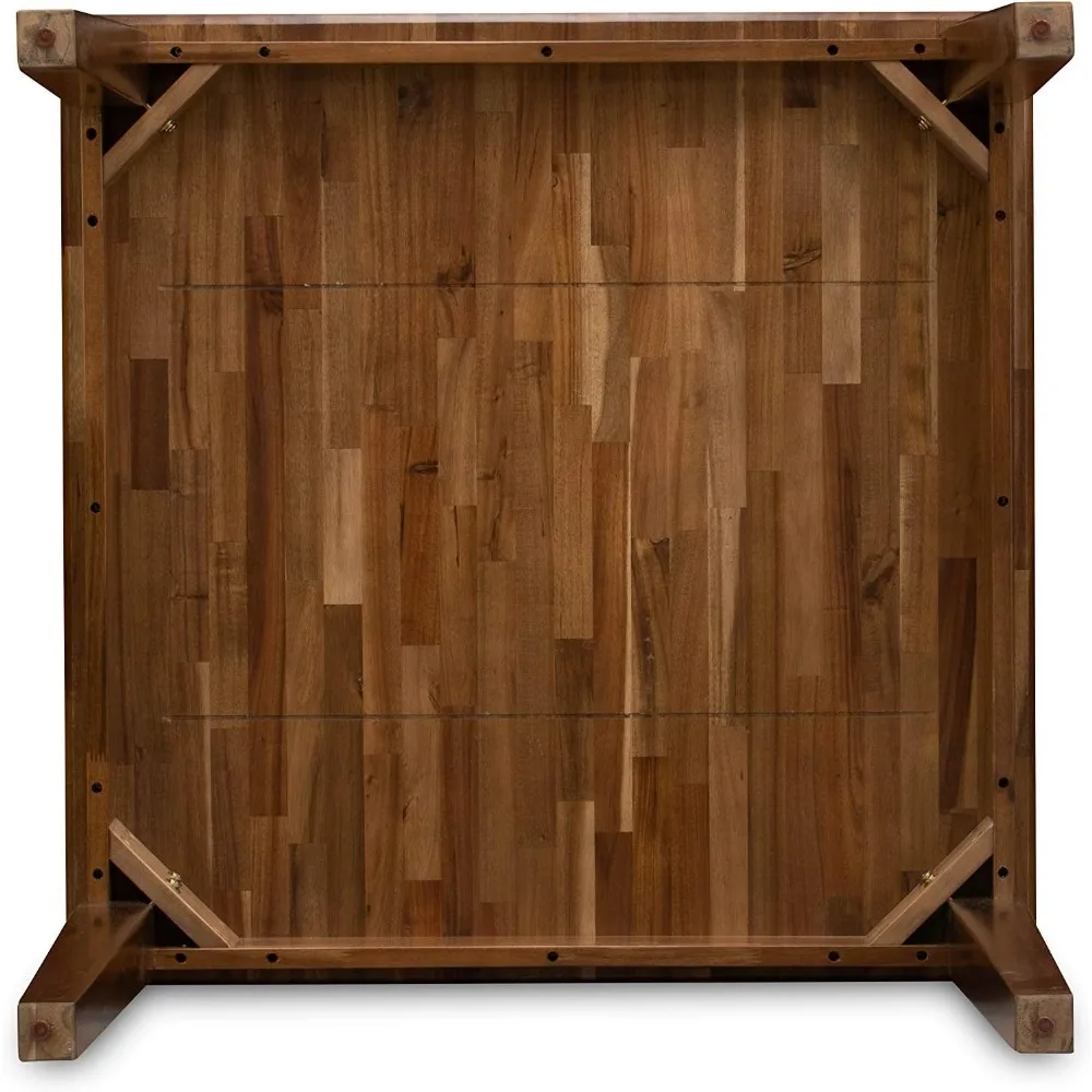 OXT-AWA-T Oxford Square Kitchen Dining Table for Small Spaces, 36x36 Inch, Antique Walnut