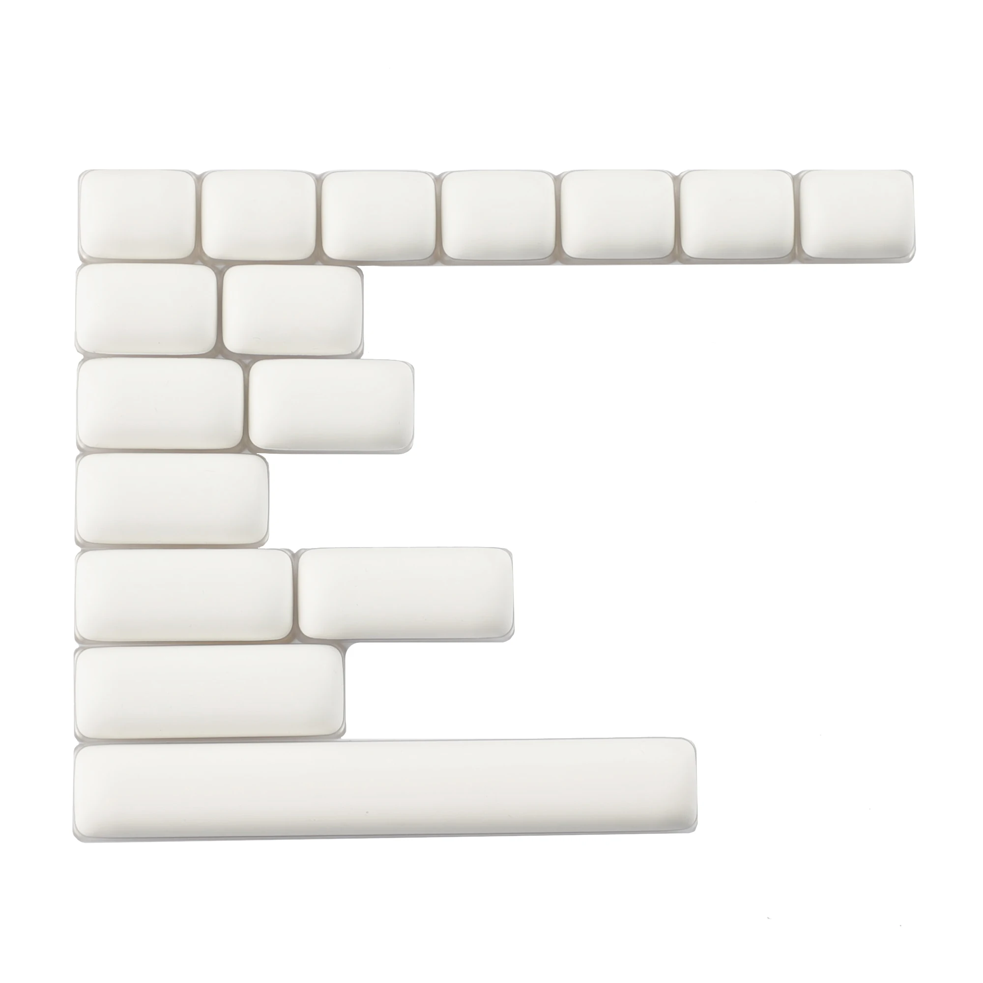 White Blank Bread Profile Modifier Keys Set 1.25u 1.5u 1.75u 2u 2.25u 2.75u 6.25u Enter Shift Capslock Ctrl Alt Keycaps