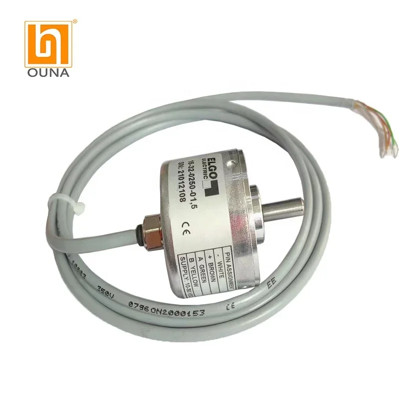 Photoelectric rotary incremental encoder sensor pulse output signal solid shaft high precision ELGO