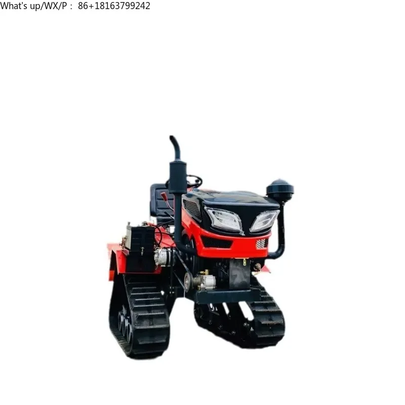 

35 H P Orchard Garden Management Machine - 2WD Wheel Crawler w/ Rotary Tiller & Core Engine for Water-Land Weed Killing