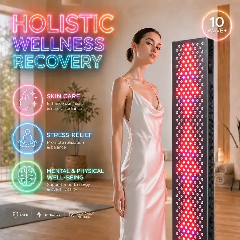 1800W Red Light Therapy Panel Whole Body Intelligent Touch Screen Control Home Use Health Care Device Long Distance Infrared