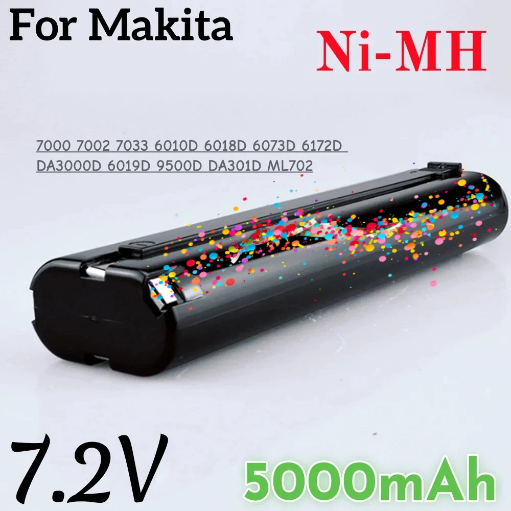 

Аккумулятор Ni-MH 7.2В 5000мАч для электроинструментов Makita (замена моделей 7033, 7002, 7000)