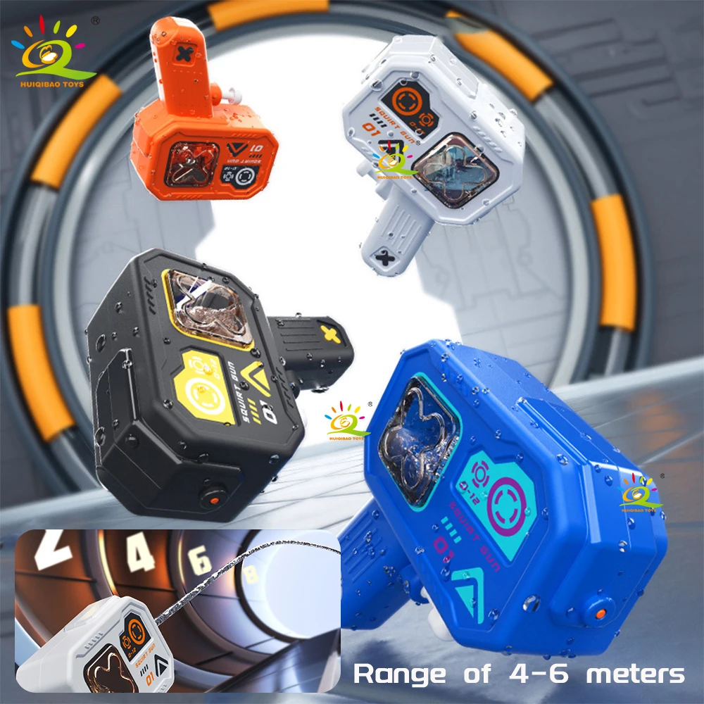 HUIQIBAO Juguetes de dibujos animados, pistolas de agua cyberpunk, formas creativas, juguetes acuáticos, fiesta en la playa al aire libre de verano, juguetes para batalla de agua