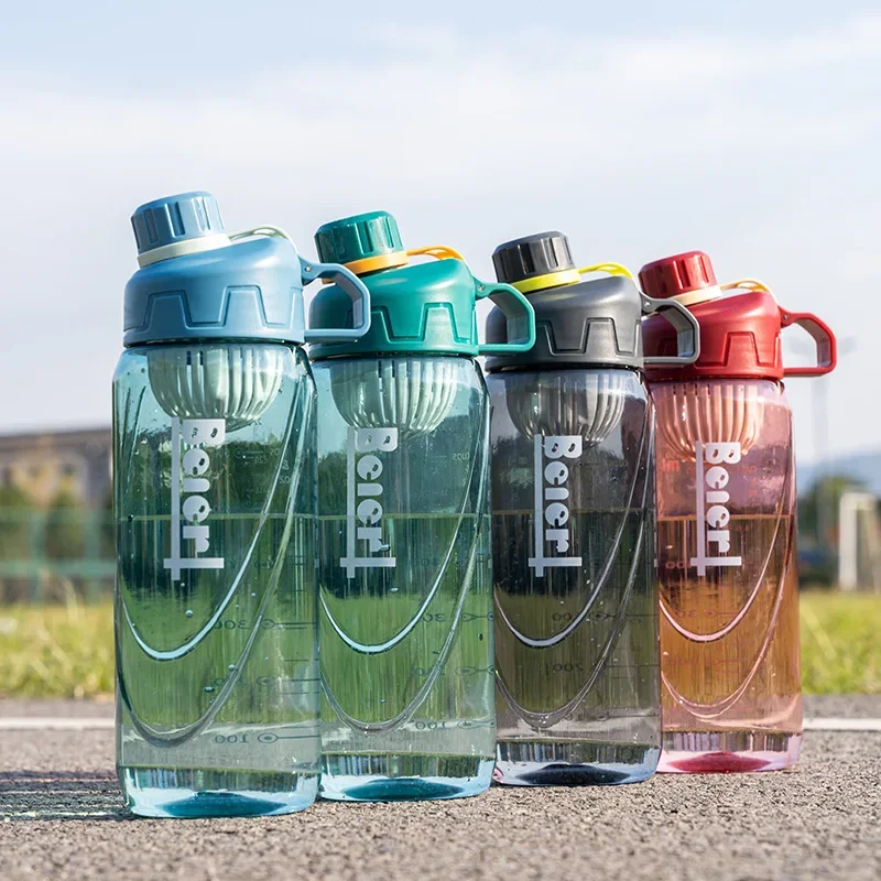 1000ml Water Bottle Outdoor Sport Fitness Water Cup Straigh Drinking Water Bottles Student Portable Drink Cups