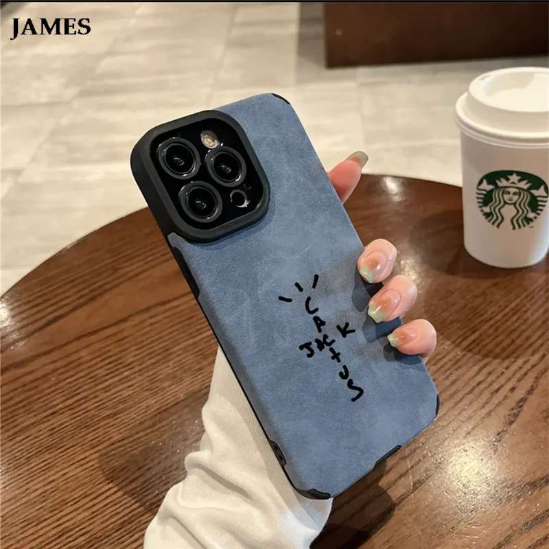 Luxury Leather Travis scot Phone Case For iPhone 11 12 13 14 15 16 17 Pro Max Plus Air XR Cactusjack Hip Hop Anti-fur Cover - Image 5