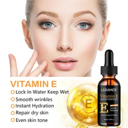 Vitamin E Face Serum Whitening Shrinking Pore Wrinkle Removing Blackspot Lightening Skin Care Essence Skin Care Product
