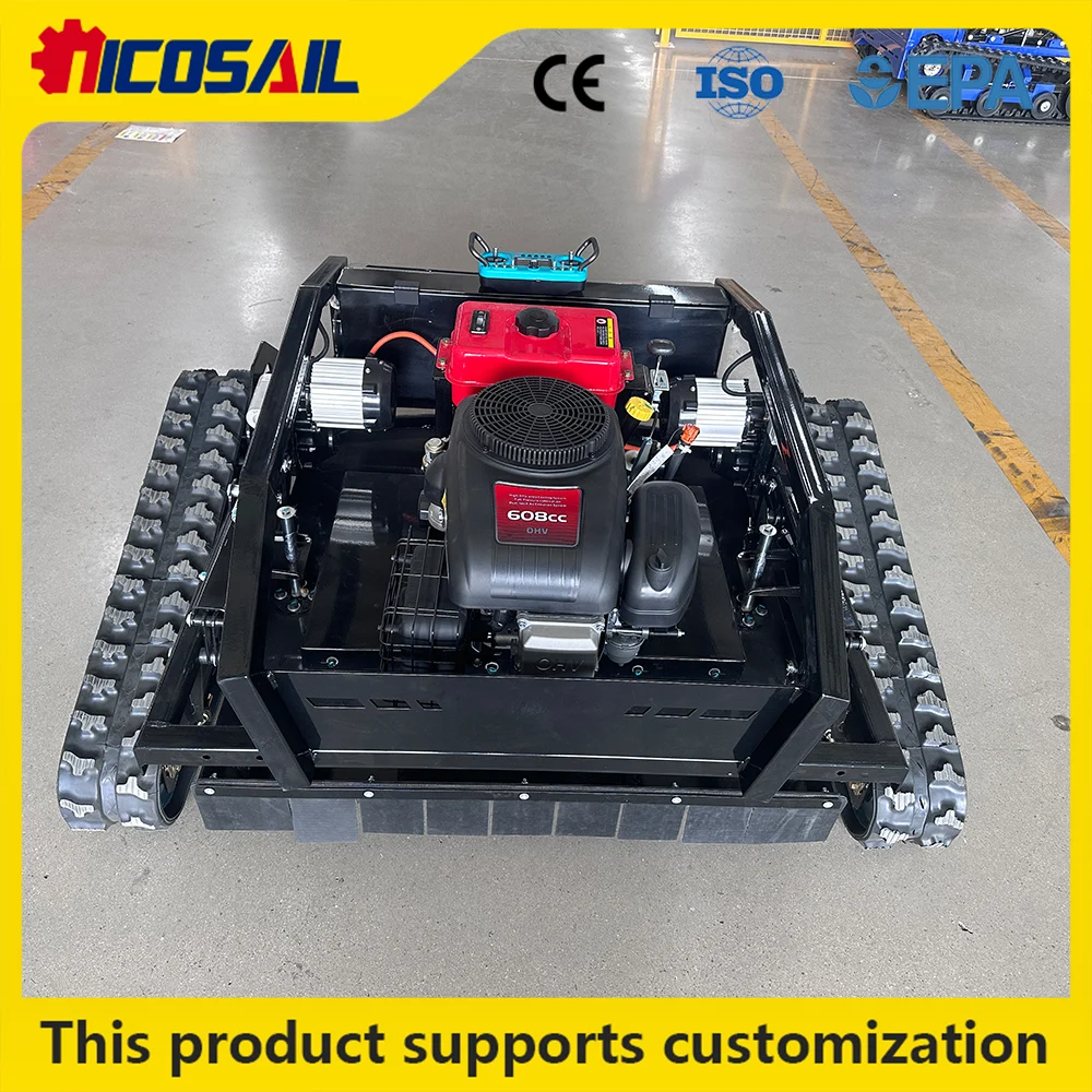High quality lawn mower low-cost tracked remote control lawn mower with CE EPA certificate