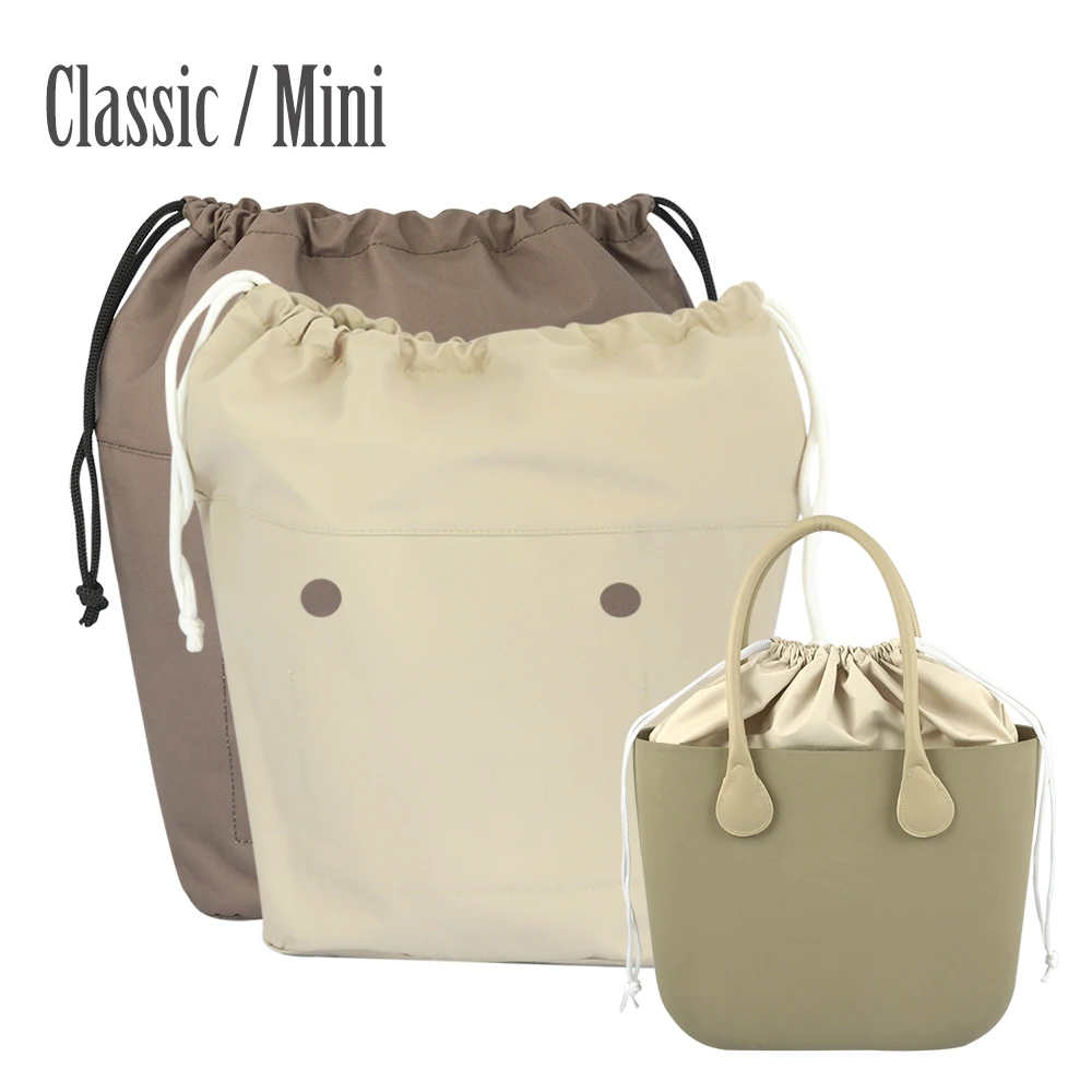 

New drawstring obag organizer Insert Inner Large Capacity for Big Mini Classic Mini Inner Microfiber Fabric for O Bag