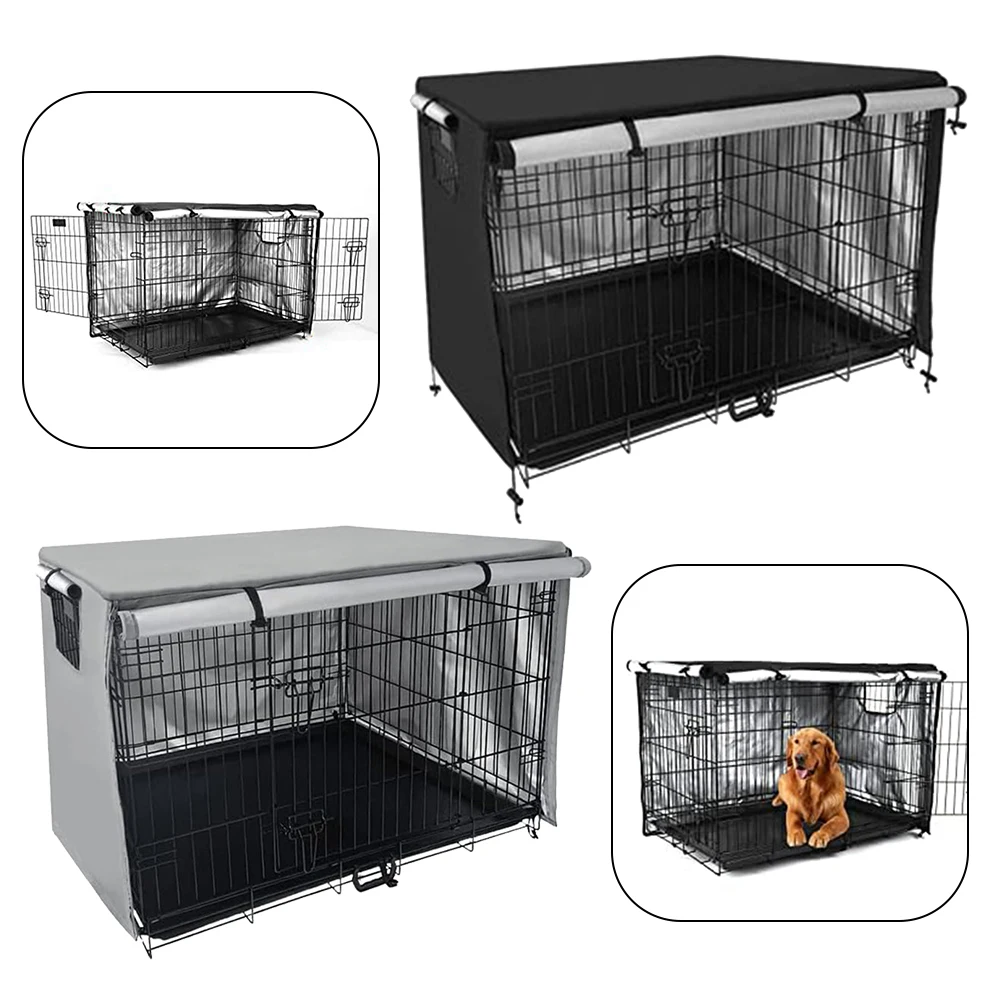 210D Black/Grey Outdoor Oxford Cloth Pet Cage Cover Garden Courtyard Dog Cover Multifunctional Cover