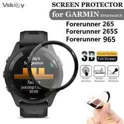 100PCS 3D Curved Soft Screen Protector for Garmin Forerunner 965 / Forerunner 265 265S Smart Watch Full Cover Protective Film