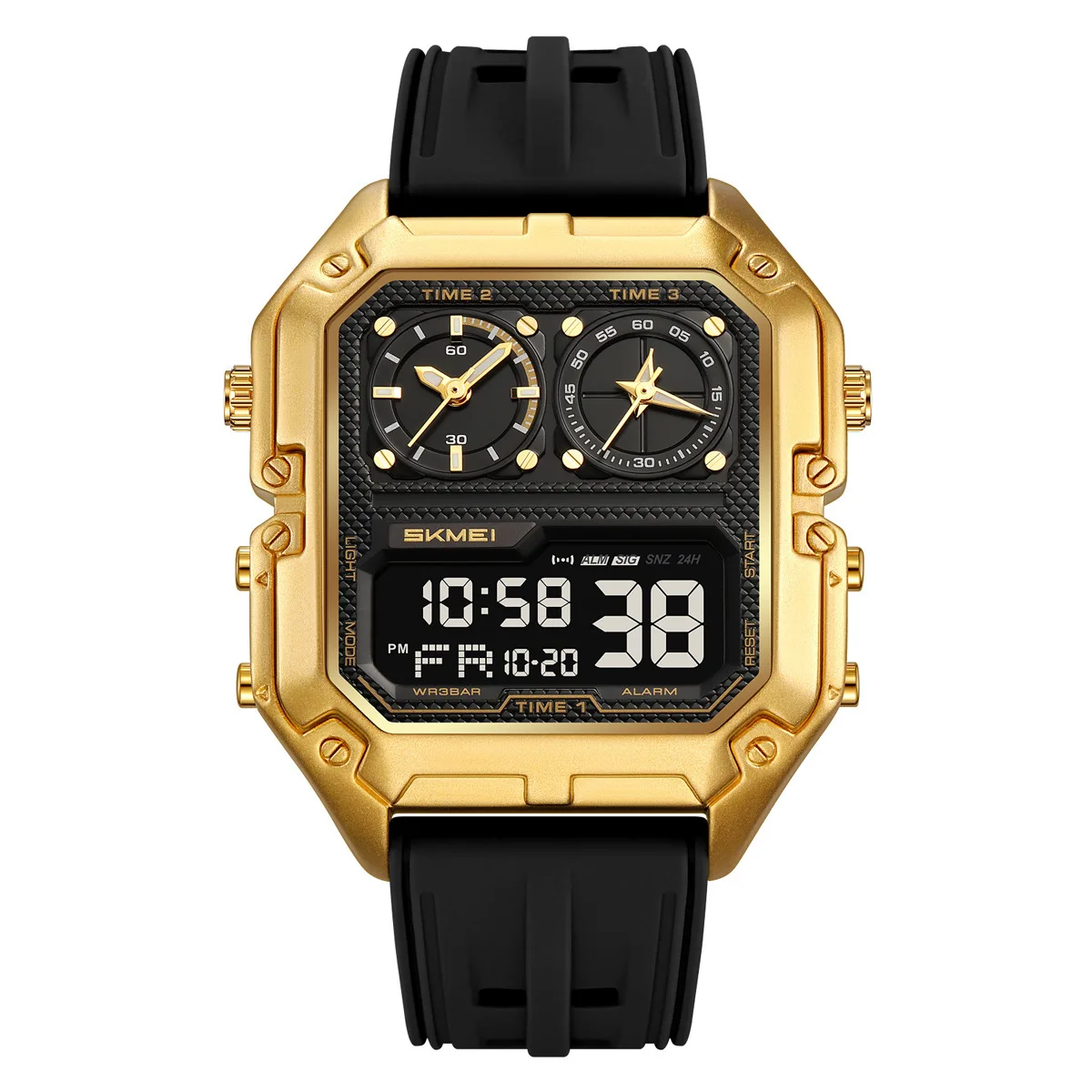 Men's Multi-function Dual-display Electronic Watch Four-place Time Stopwatch Countdown Luminous Wholesale 2580 view 6