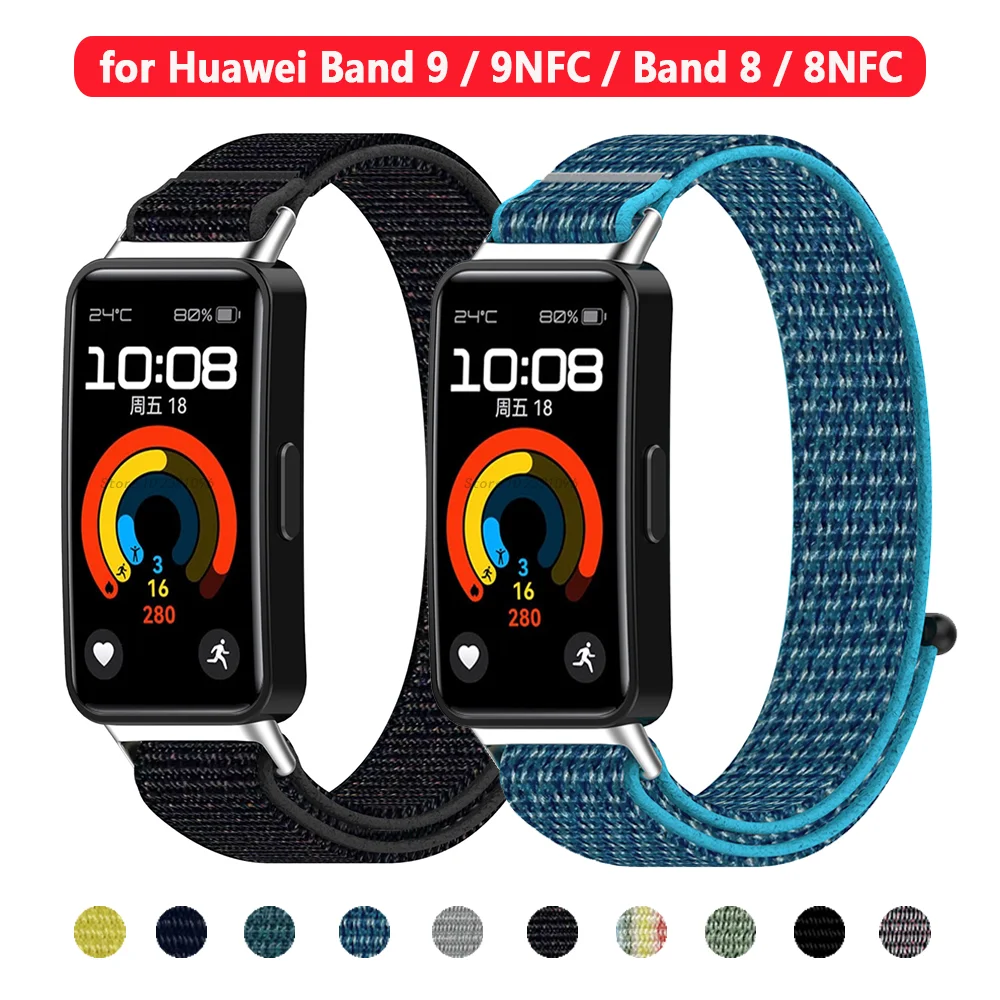 Nylon Loop Strap für Huawei Band 9 9 NFC Smart Uhr Armband Armband Ersatz Correa Für Huawei Band 8 Band Zubehör