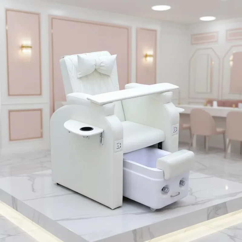 Hot Sale Factory Leather Nail Sofa Recliner Electric Foot Nail Spa Foot Bath Eyelash Massage Chair for Manicure Nail Salon