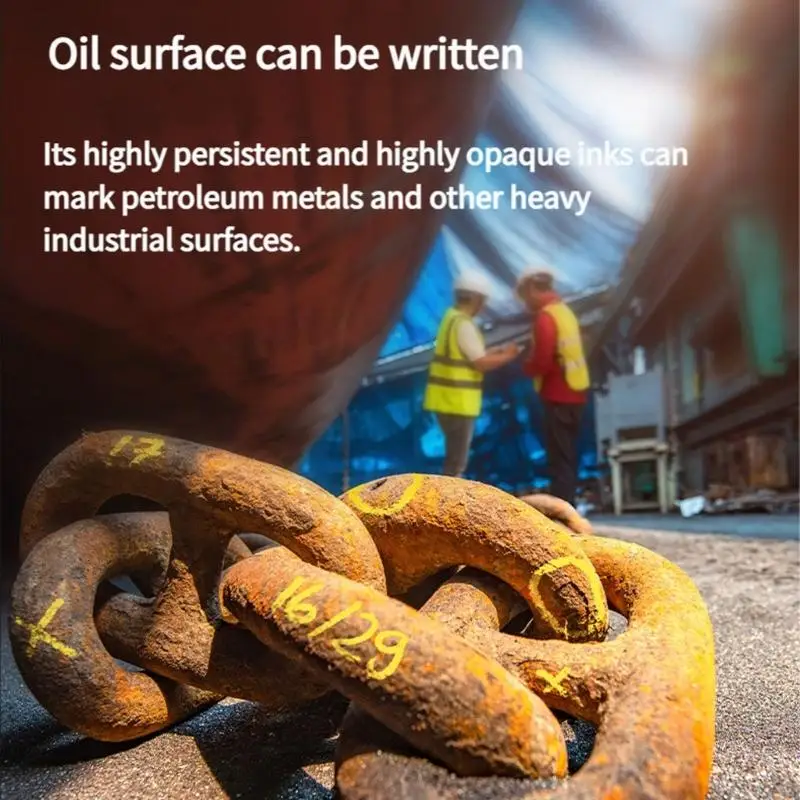 

Acid Alkali Tolerant Industrial Paint Marker Heat Oil Resistant Paint Pen For Laboratories Factories Engineering Marking