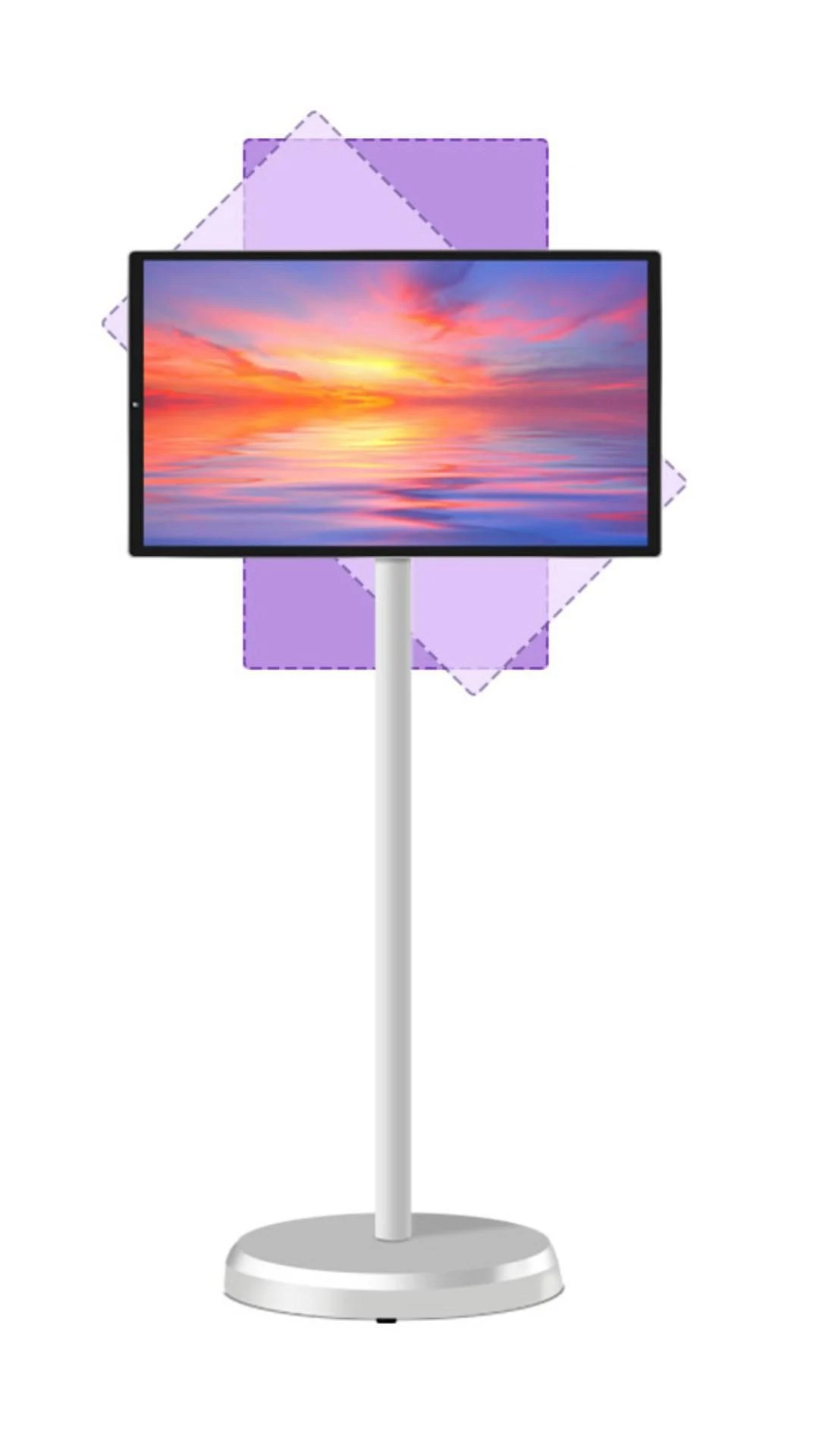 Interactive 21.5 Inch LCD Android Touch Screen Indoor Portable Smart Tv Floor Standing Smart Tv with USB