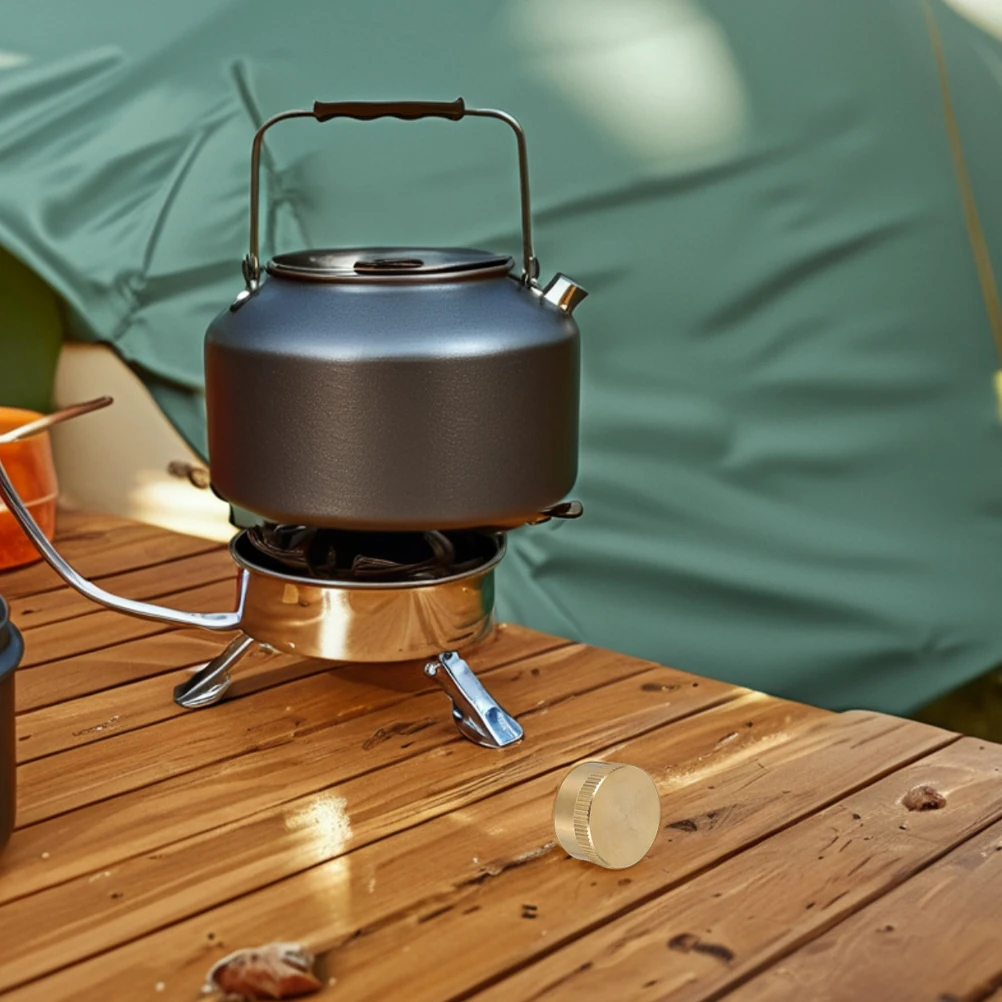 

6pcs Propane Tank Sealing Caps Gas Bottle Brass Replacement Cover BBQ Stove Leakproof Metal Cylinder Accessories