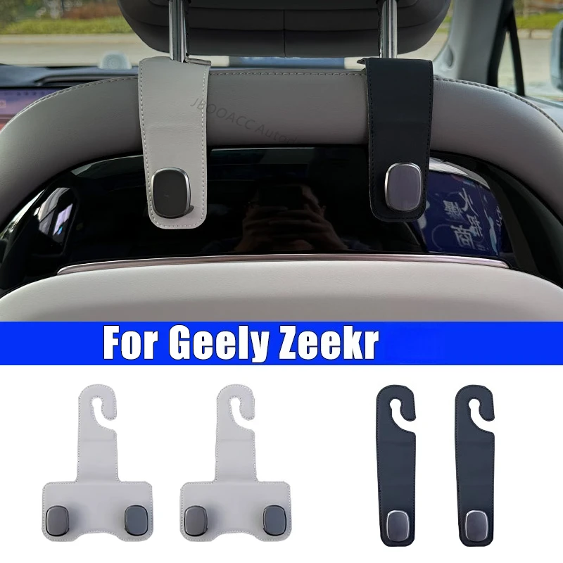 

For Geely Zeekr 7X 001 009 X 2Pcs Car Seat Hooks Car Suede Alloy Seat Hook Stowing Rear Seat Headrest Storage Hanger Hanging