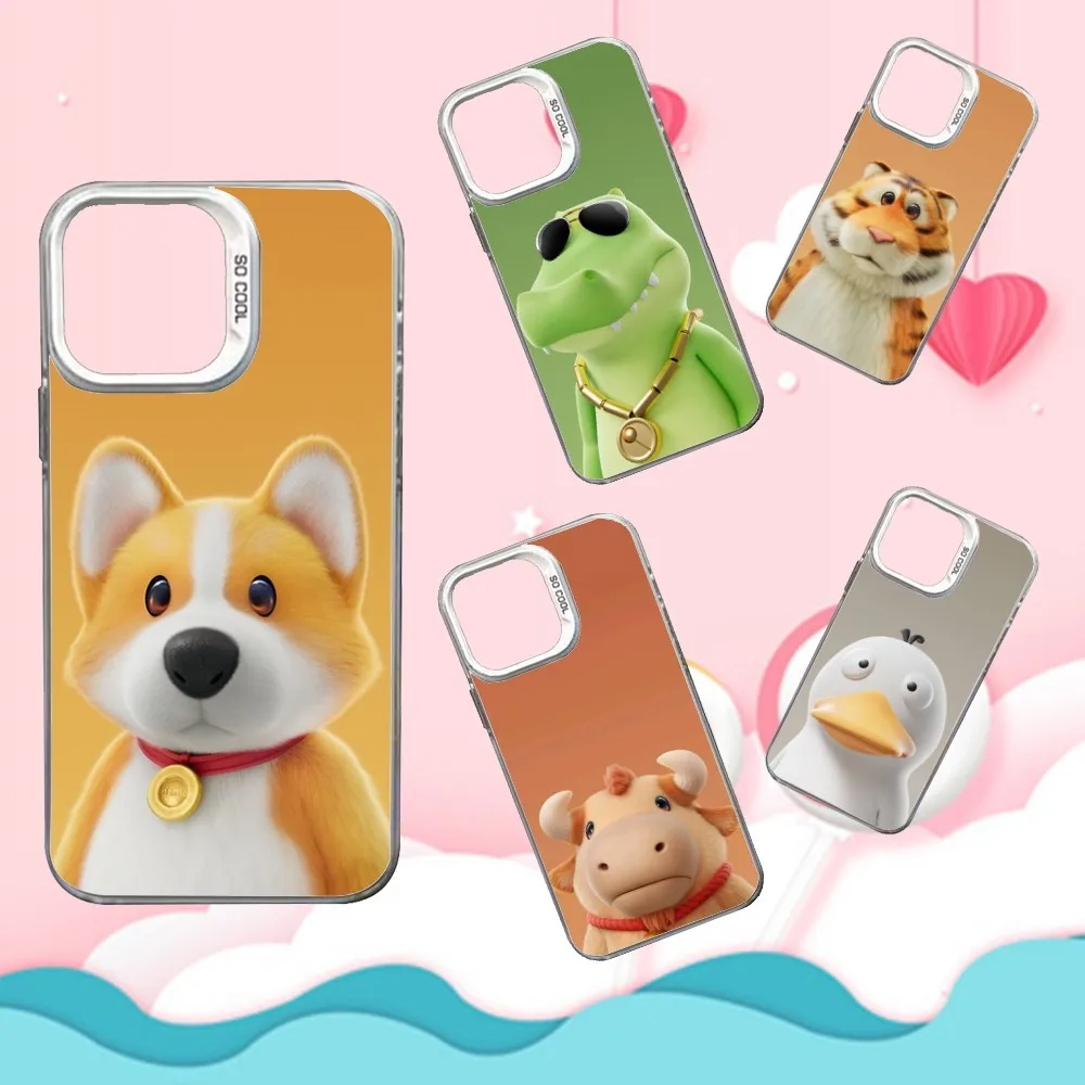 

P-Party Animals Game Phone Case For iPhone 16,15,14,13,12,11,Mini,Pro,SE,MAX White Matte Shockproof Cover