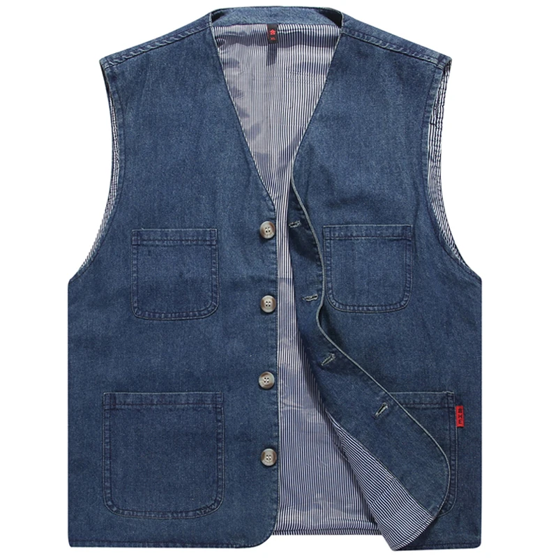 Men’s Casual Denim Cotton Utility Vest Button Up Outdoor Pocketed Waistcoat Men Casual Slim Fit Sleeveless Jacket Vests Clothing 5 Men's Casual Denim Cotton Utility Vest Button Up Outdoor Pocketed Waistcoat Men Casual Slim Fit Sleeveless Jacket Vests Clothing 5