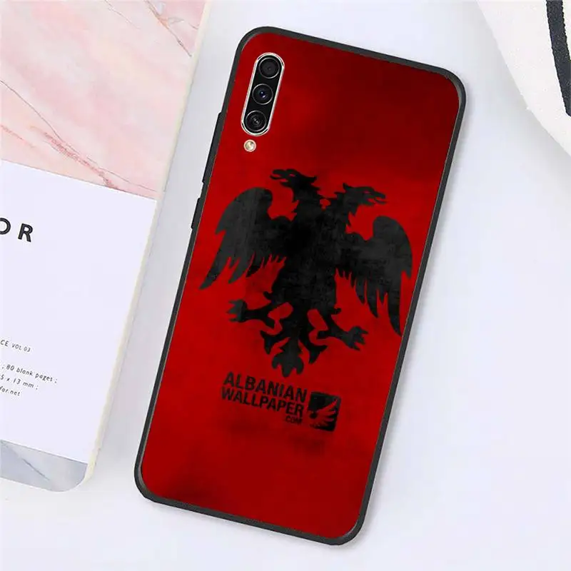 Albania flag pattern Phone Case For Samsung galaxy A S note 22 52 21 20 53 51 71 12 13 10 32 50 fe ultra plus