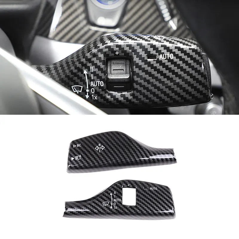 

For BMW F20 F52 G20 G21 G22 G30 G31 G38 G32 G11 ABS Carbon Fiber Texture Turn Signal Windshield Wiper Lever Switch Trim Cover