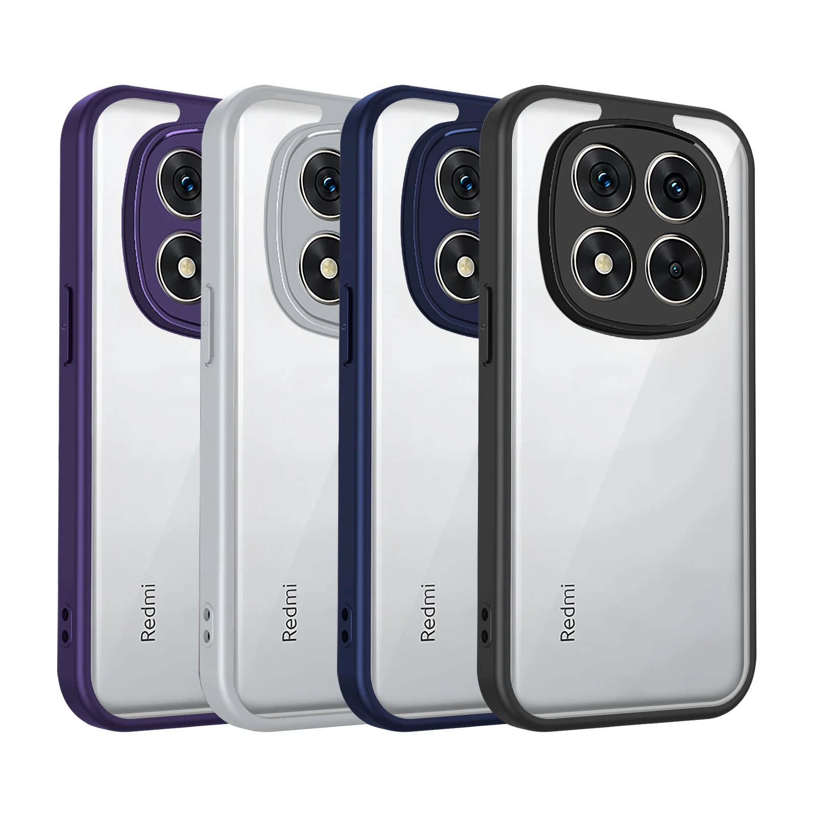 EUCAGR Für Xiaomi Redmi Note 15 Pro 4G 5G Luftpolster Silikon TPU Stoßfänger Transparente Matte Rückseite Hartschale für Redmi Note 15Pro+