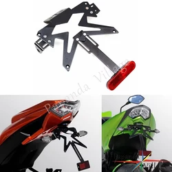 Motorcycle Licence Number Plate Bracket Holder Fender Eliminator for Honda Yamaha Suzuki Kawasaki Ninja Z750 Z800 Z900 ER6N ER6F