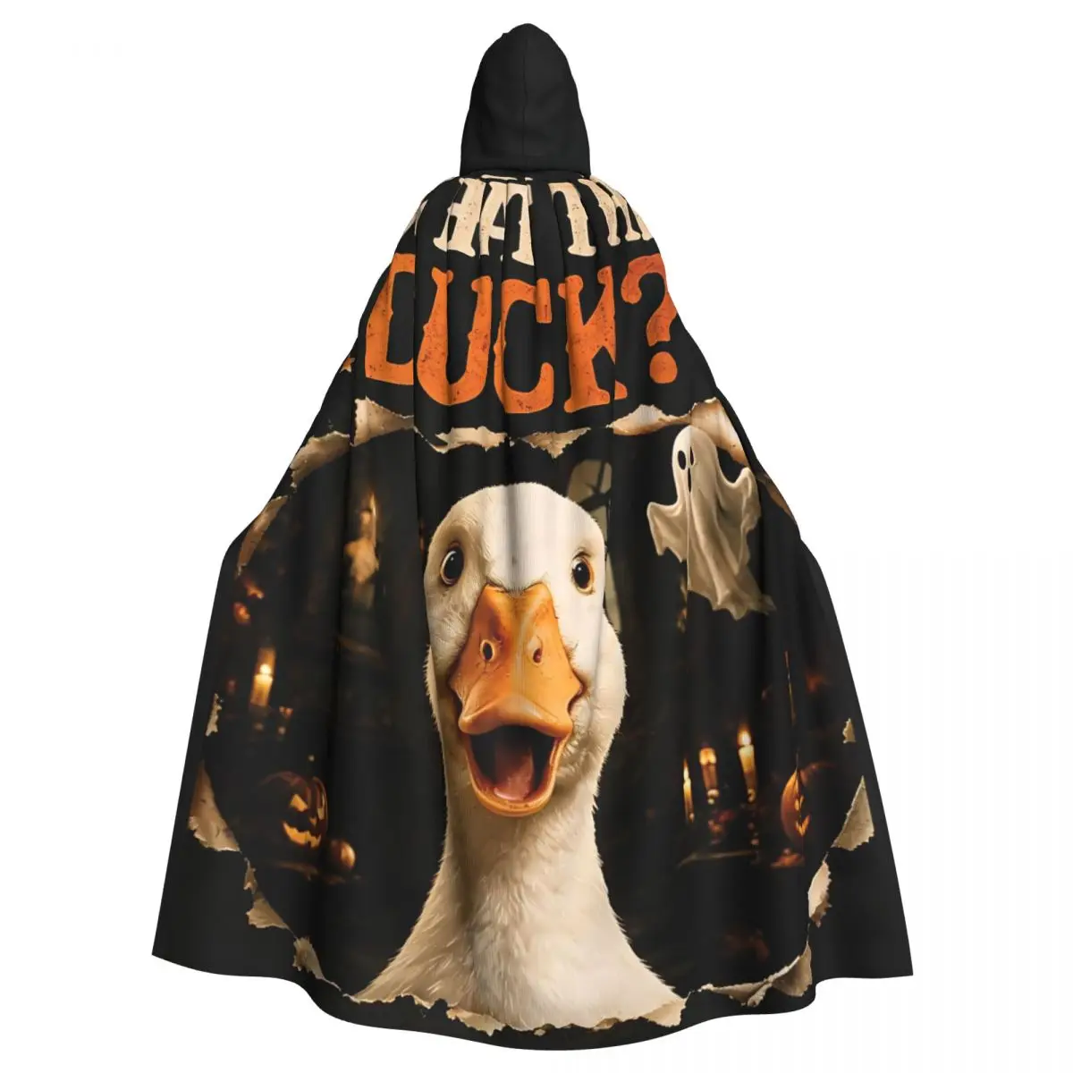 Halloween Goose Duck Unique Cosplay Cloak Funny Art Hooded Cape for Aldult