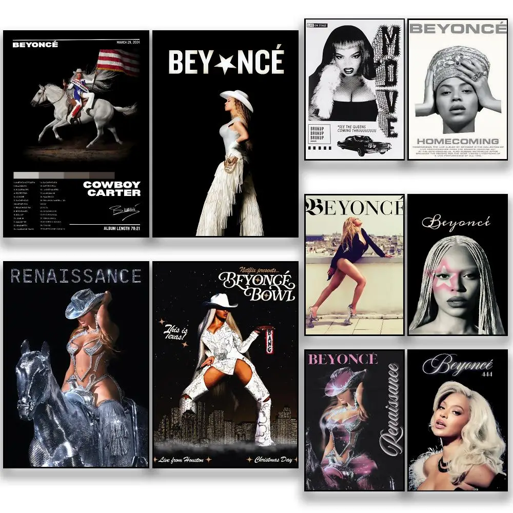 Singer B-Beyonce Global Pop Icon Poster HD Removable Wall Art Gift Bedroom Lounge Dorm Office Gaming Cafe Bars