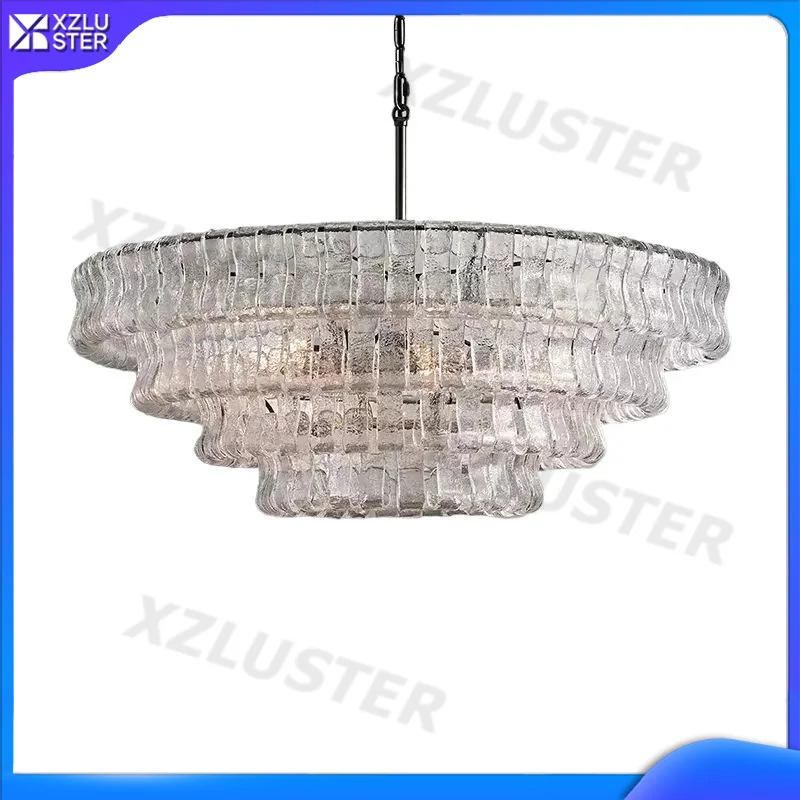 Ceiling Home Decoration Lighting Gold Lustres Lamparas Smoke Gray Glass Ceiling Chandeliers 2025 Classic Round Hanging Lamps