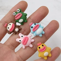 1Pcs Thick Lips Animal PVC Shoe Charms Rabbit Frog Monkey Designer Clogs Pins Shoe Accessories Decorations