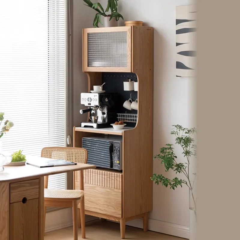 

Furniture Solid wood rock slab dining side cabinet Modern simple oak dining room locker Household high cabinet