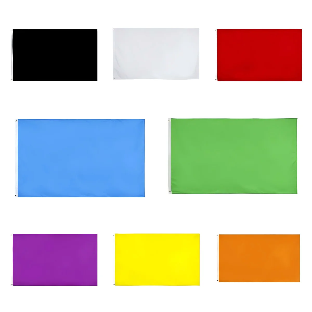 3x5Fts Blank Solid Color Flag Black White Red Yellow Blue Orange For HTV DIY Custom Flag