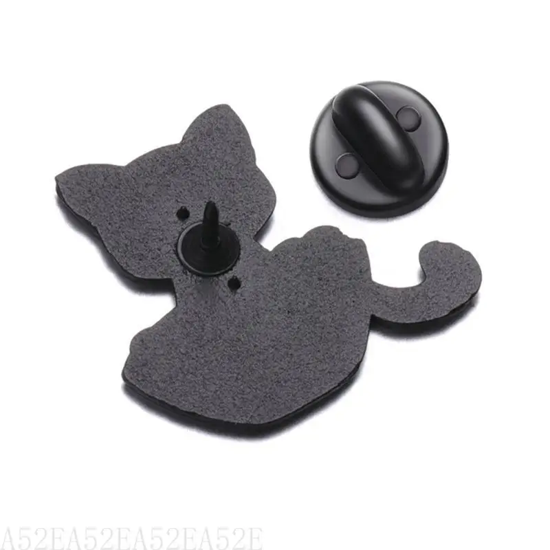 

A52E 5pcs Lovely Cats Enamel Pin Cartoon Elegant Styles Animal Brooches Portable Accessory for Coats Sweaters and Bags