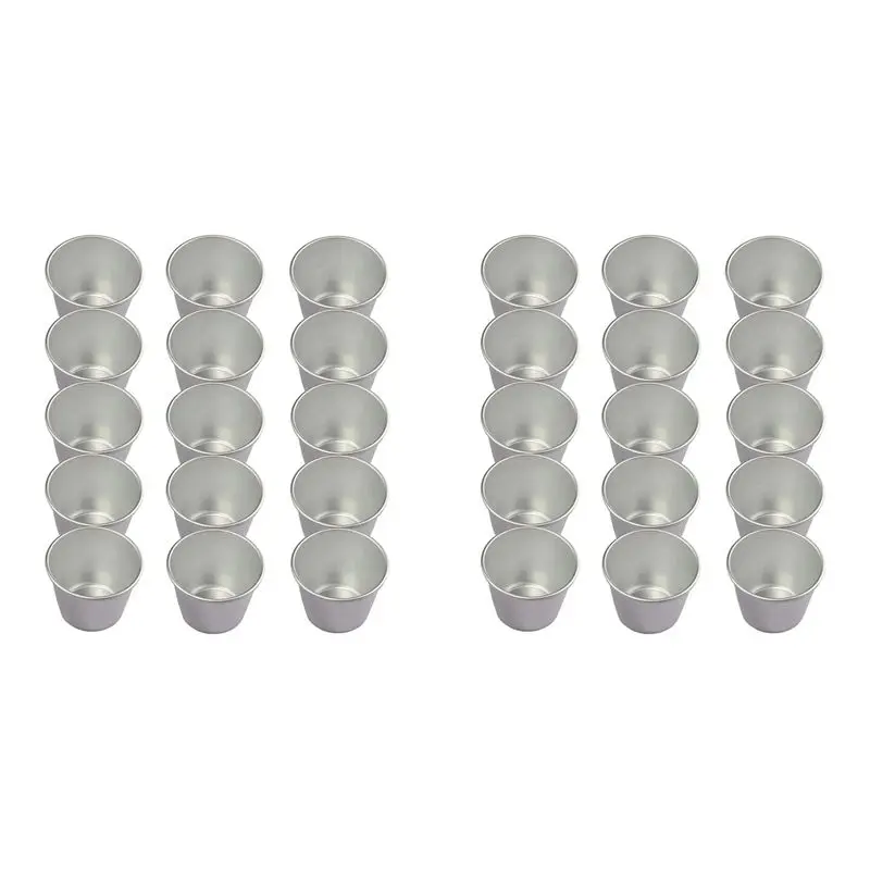 

30 Pack Pudding Moulds, Non Stick Pudding Cups Egg Tart Mold,Sturdy Moulds For Making Sweet And Savoury Treats-A68E