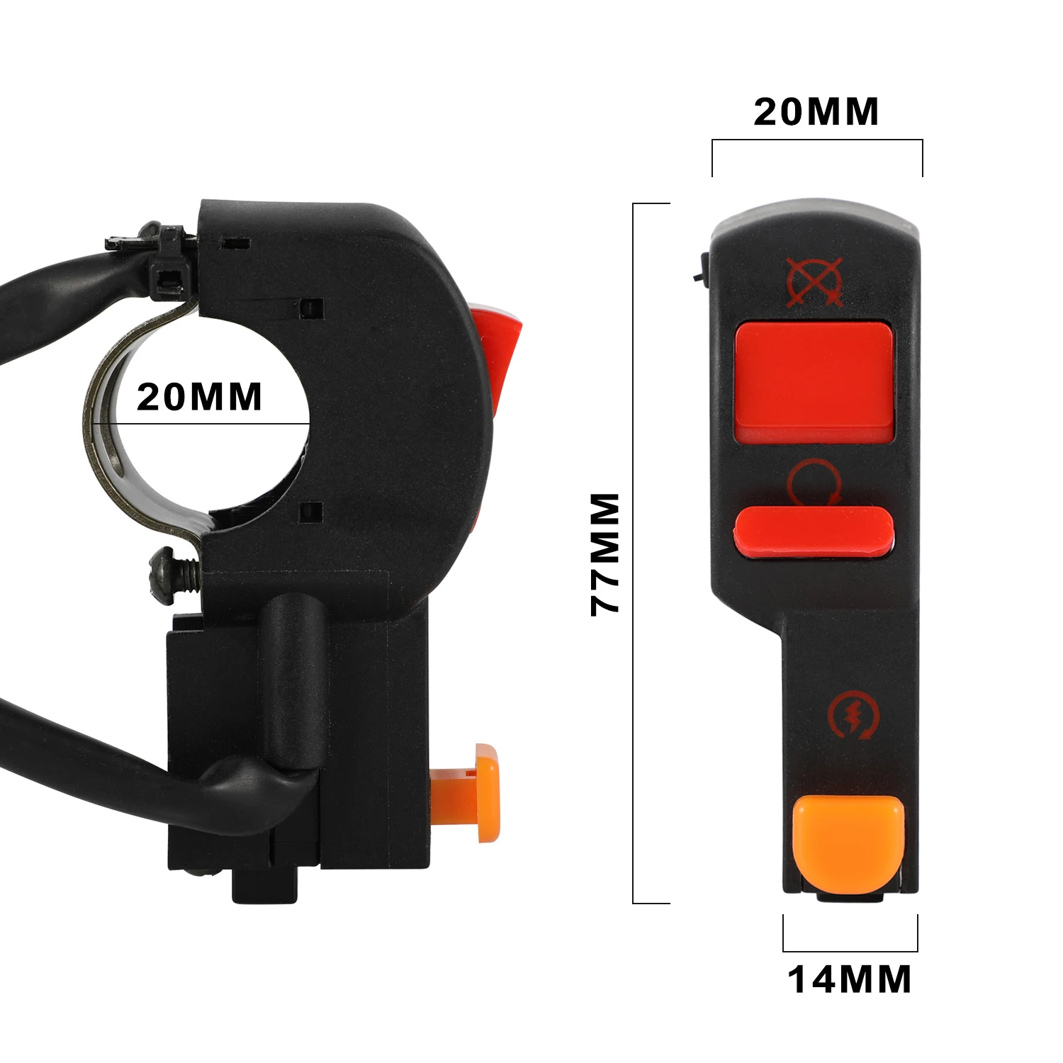 Motorcycle Right Switch Handlebar Flameout Switch ON OFF Control Button motor Turn parts For HAWK 250 Motorcycles Accessories