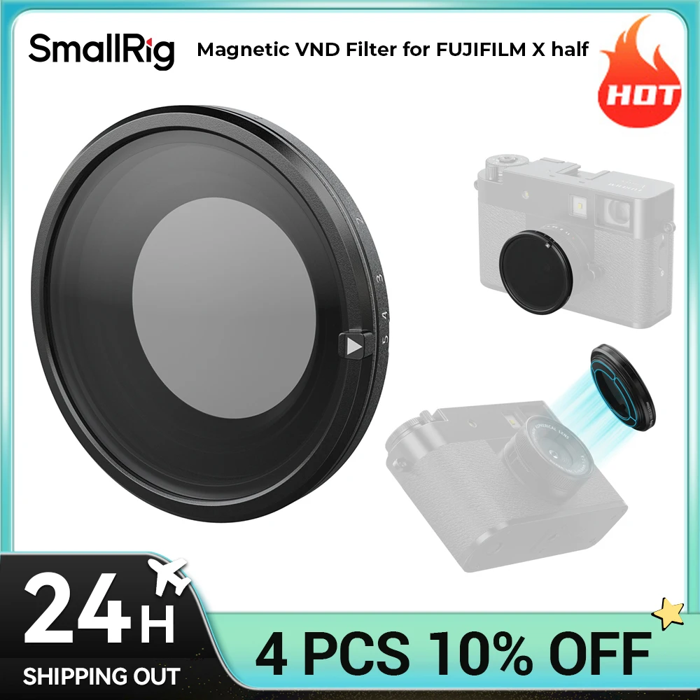 

SmallRig X half Magnetic VND Filter ND2 - ND32 for FUJIFILM X half Black/Sliver Magnetic VND Filters Protect Camera Lenses 5225