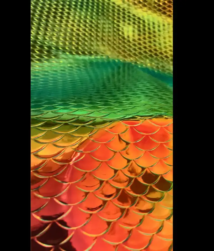 Color Changing Effect Snake Skin Embossed Pu Synthetic Leather Materials
