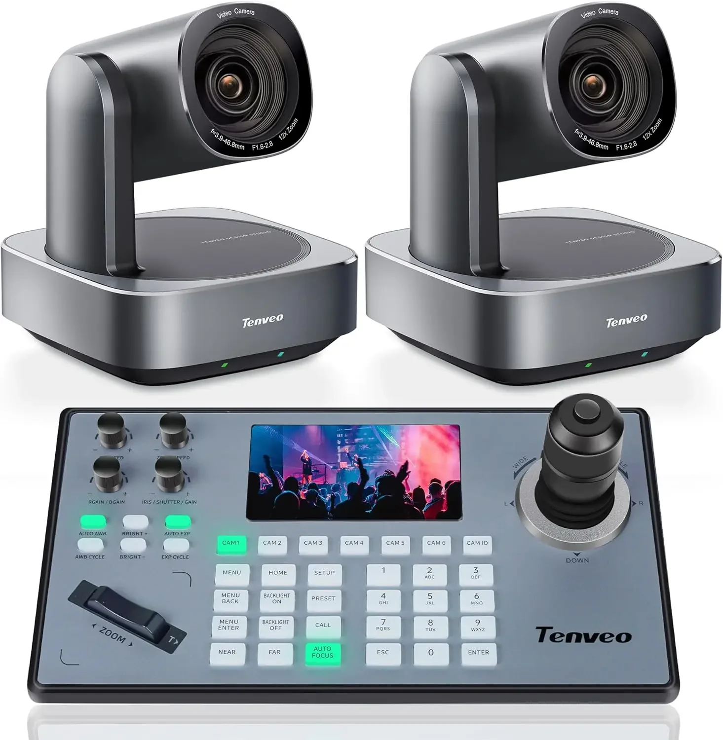 

10X PTZ Camera And Controller Joystick Keyboard Supply Church Concert Live Streaming