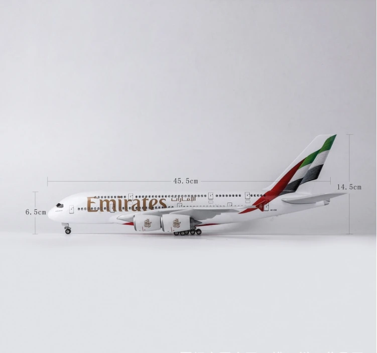 เครื่องบินจำลอง นิว อีมิเรตส์ รุ่น A380 ขนาด 1/160 ความยาว 18 นิ้ว ของเล่นเครื่องบินหล่อขึ้นรูป ของสะสม ของขวัญสำหรับคนรักการบิน