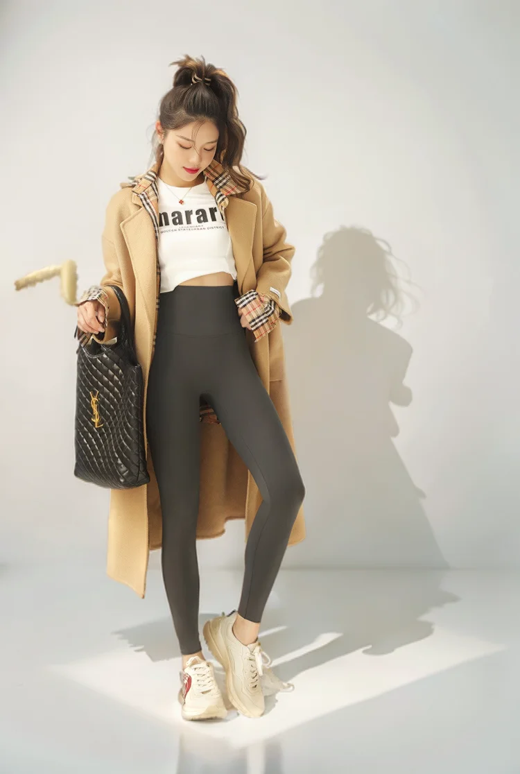 

Леггинсы для фитнеса, женские утолщенные ягодицы, винно-красные, розовые, Jk, приятные для кожи, непрозрачные, с принтами премиум-класса, цветные, зимние, с v-образной талией, невидимые