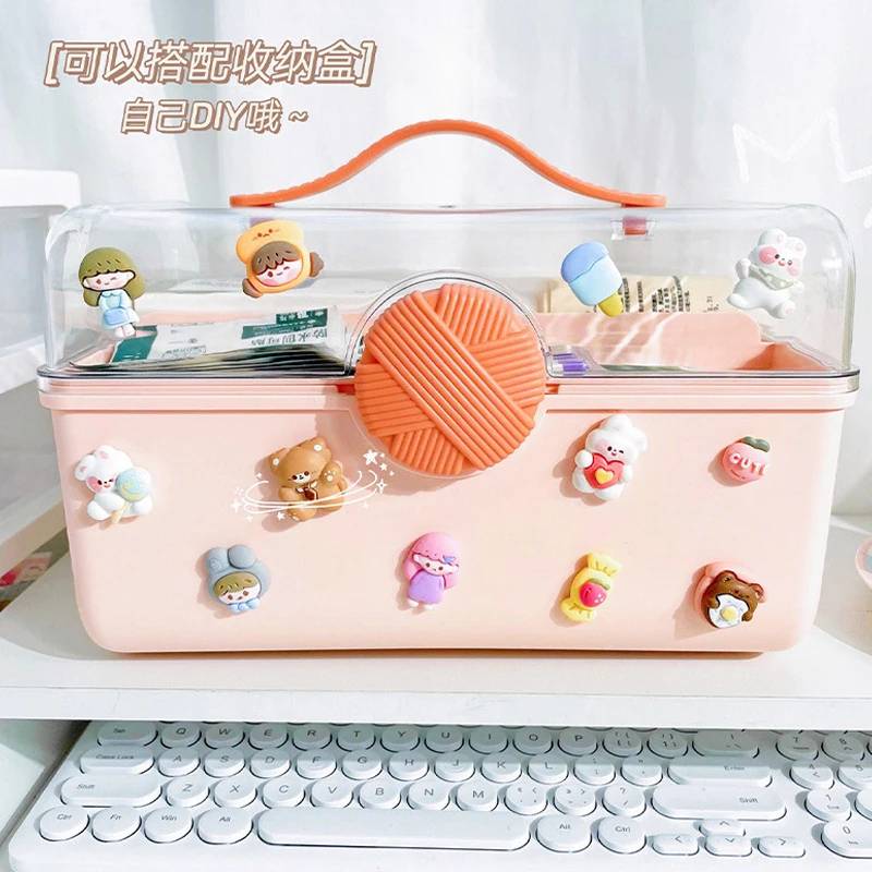 Pegatinas estéreo 3D de dibujos animados Kawaii para decoración DIY, papelería, taza de agua, refrigerador, teléfono móvil, caja de almacenamiento de coche, 7 unids/lote por paquete