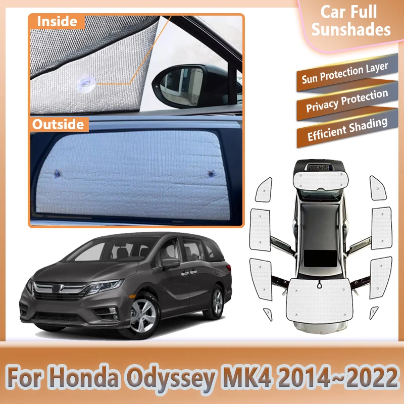 

Car SunShade For Honda Odyssey RC1 RC2 2014~2022 2018 Windshield Side Window Anti-UV Sun Protection Full Cover Car Accessories