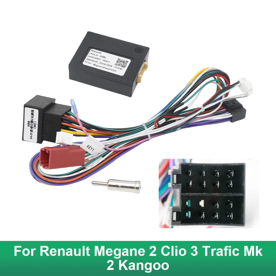 CAN Bus Decoder 16 Pin to ISO Radio Harness Adapter Car Android