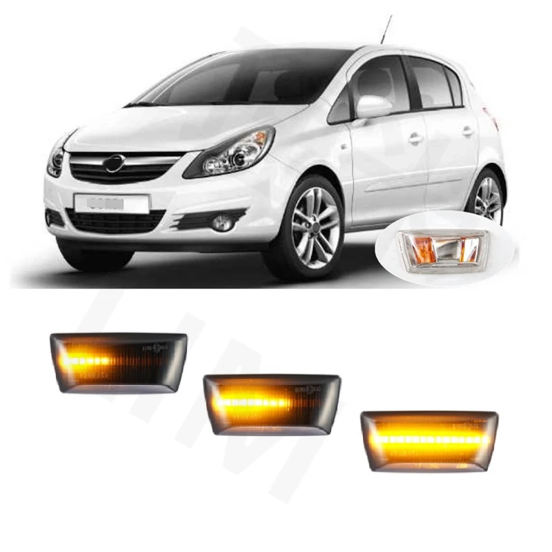 

Для Opel Vauxhall Corsa D S07 2006 2007 2008 2009 2010 2011 2012 E X15 2015-Последовательная фонарь бокового сигнала