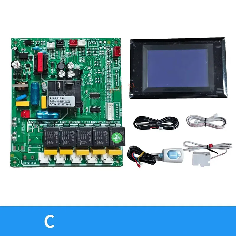 Replacement Ice Maker Motherboard with LCD Display, Ice Machine Control Circuit Board for Weishimeilang Tuodong Beiyi Kafu Ice