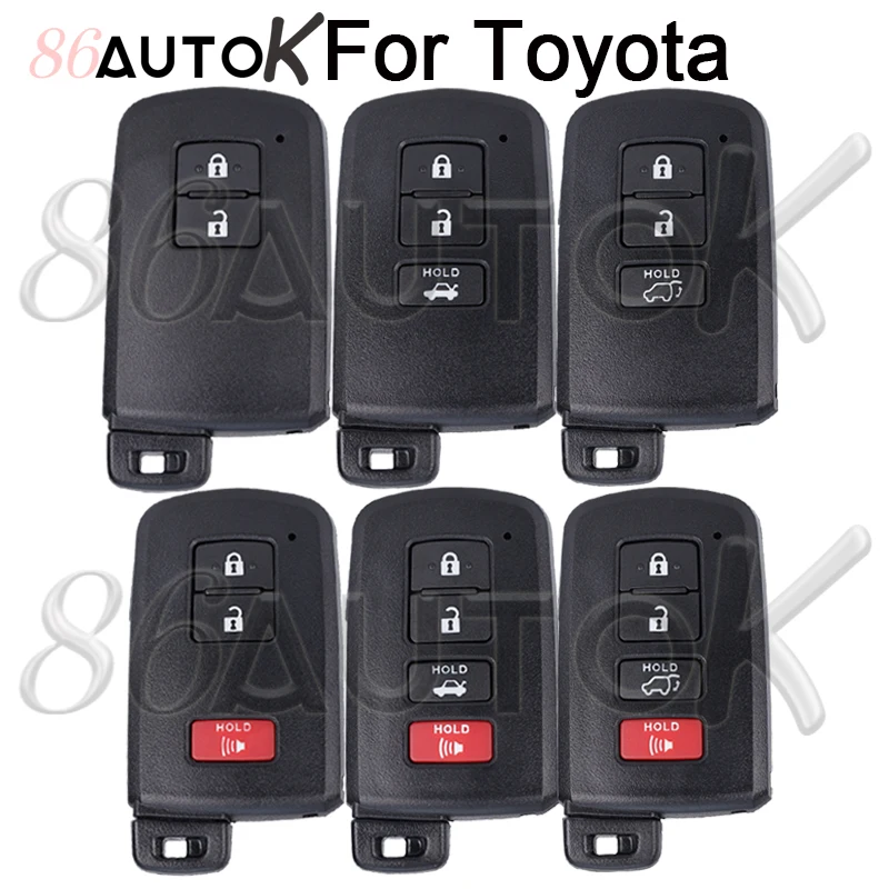 Car Key Shell Smart Key Case for Toyota Avalon Camry RAV4 2012-2015 Key Fob with Insert Key Car Key Case Fob Cover 2/3/4 Buttons